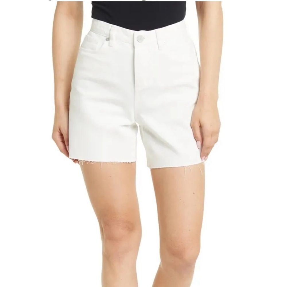 BLANK NYC The Warren High Rise Women’s White Jean Shorts Size 28 NWT